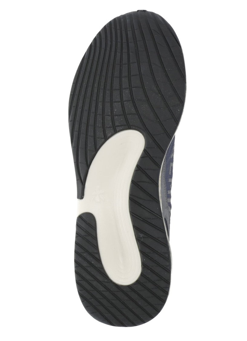 Prmt Blue Moerun 8077 Embossed Logo Sneakers