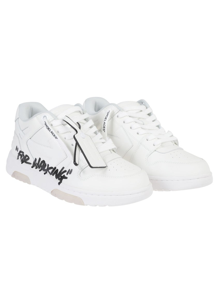 Off-White Out Of Office For Walking Graffiti Low-Top Leather Sneakers
