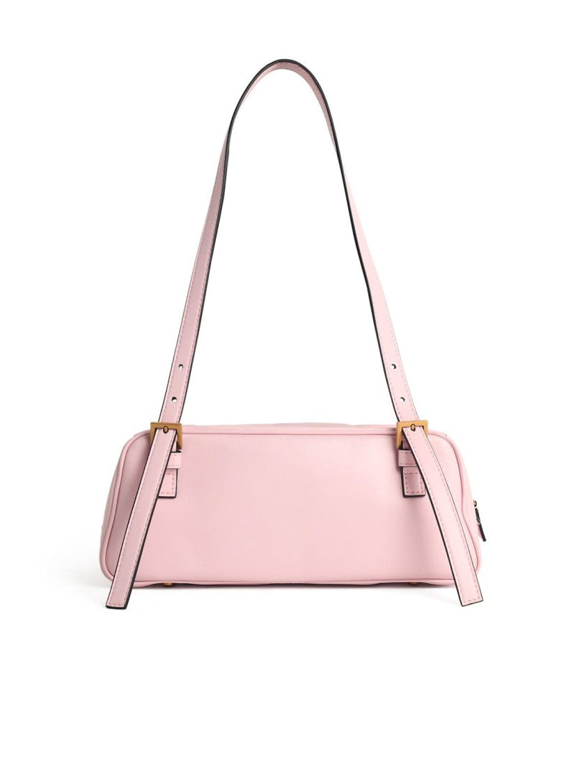 Versace 'Emblème' Pink Nappa Leather Bowling Bag