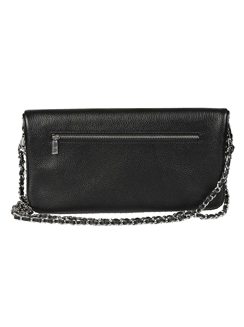 Zadig & Voltaire Rock Studs Pebbled Leather Wing Shoulder Bag
