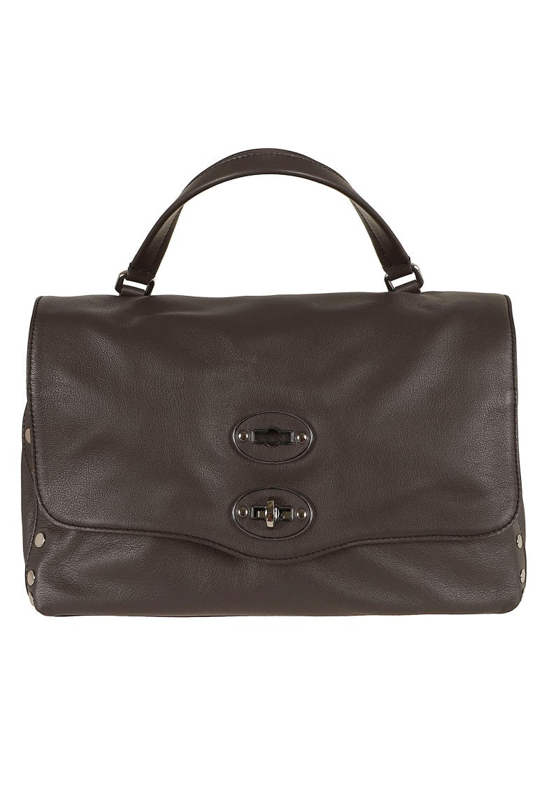 Zanellato Postina Saeta Studded Nappa Leather Shoulder Bag