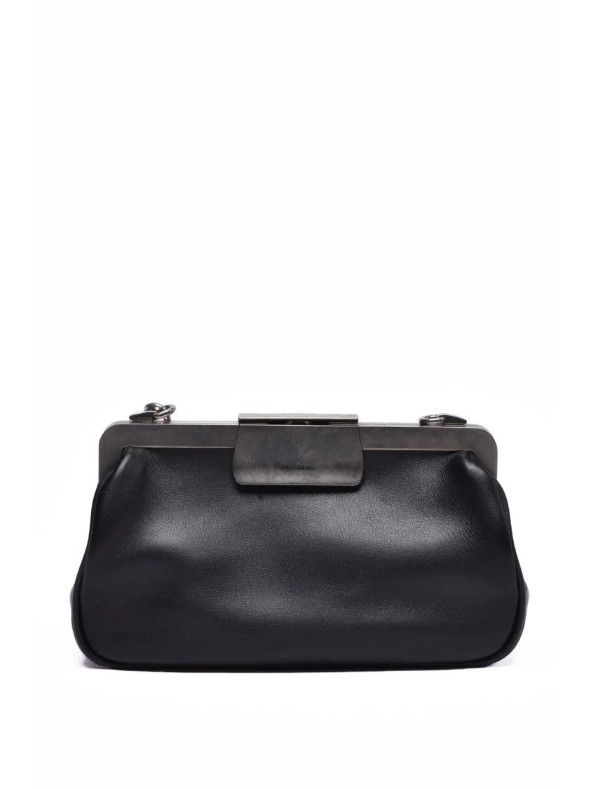 Max Mara Black Maxmaraclasp Xs Leather Shoulder Bag
