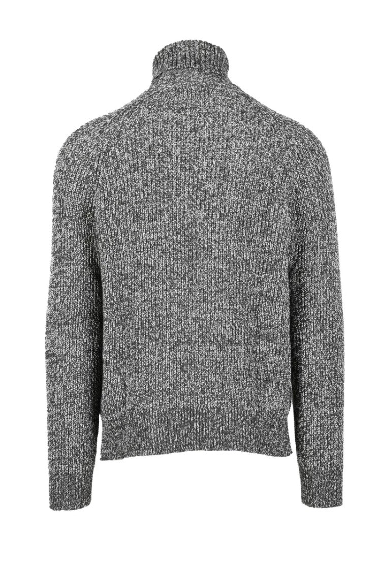 Raw Diamond By Ballantyne Cashmere Sweater High Neck - White/Brown