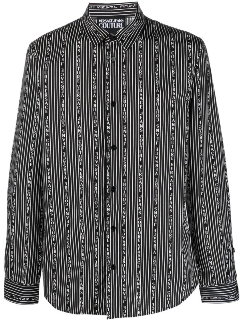 Versace Jeans Couture Vertical Stripe Long Sleeve Shirt