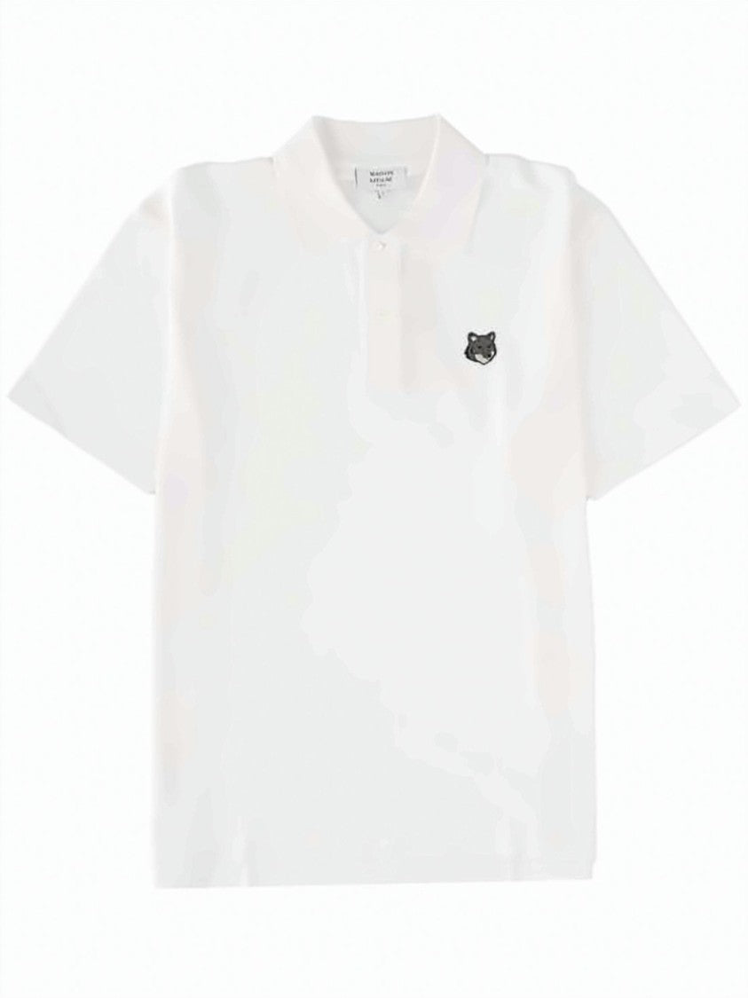 Maison Kitsuné Maison Kitsuné Minimalist Short-Sleeve Polo With Embroidered Fox Head