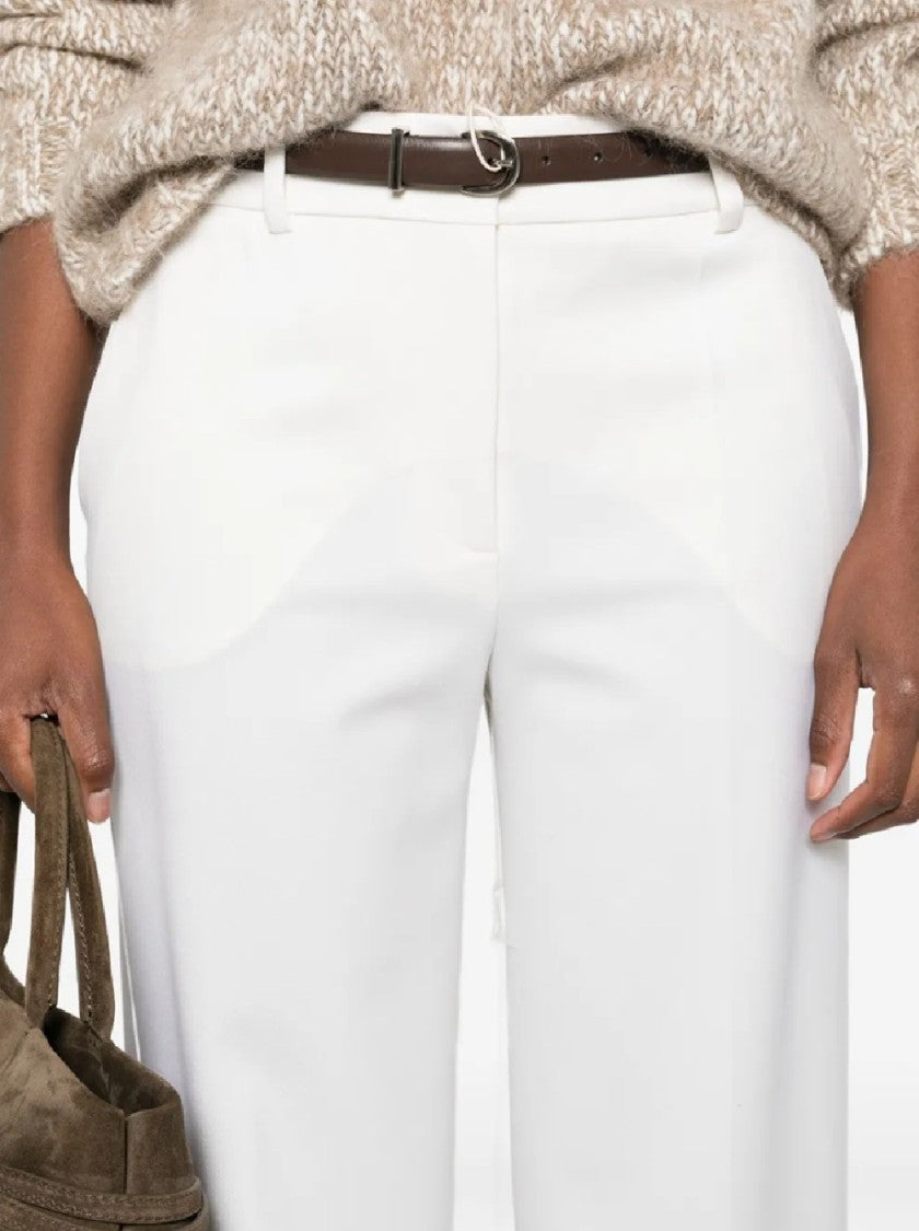 P.A.R.O.S.H. High-Waisted Wide-Leg Trousers With Tailored Fit