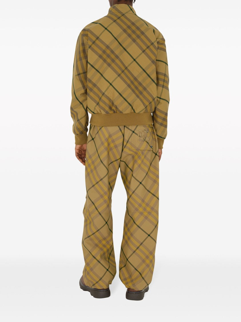 Burberry Check Brown Cotton Bomber Jacket