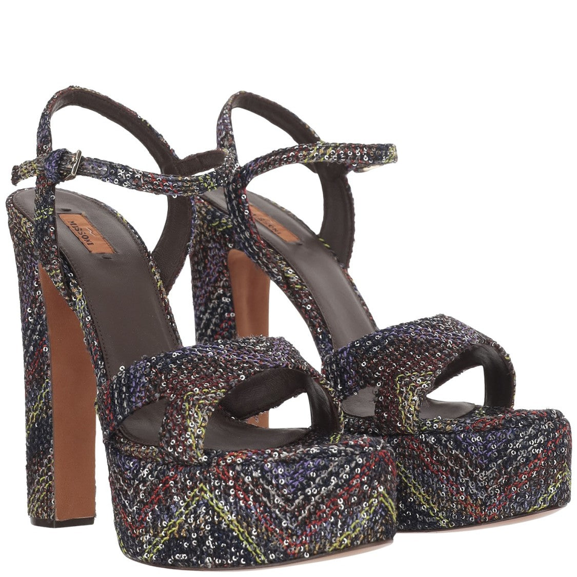 Missoni Platform Sandals In Mixed Viscose