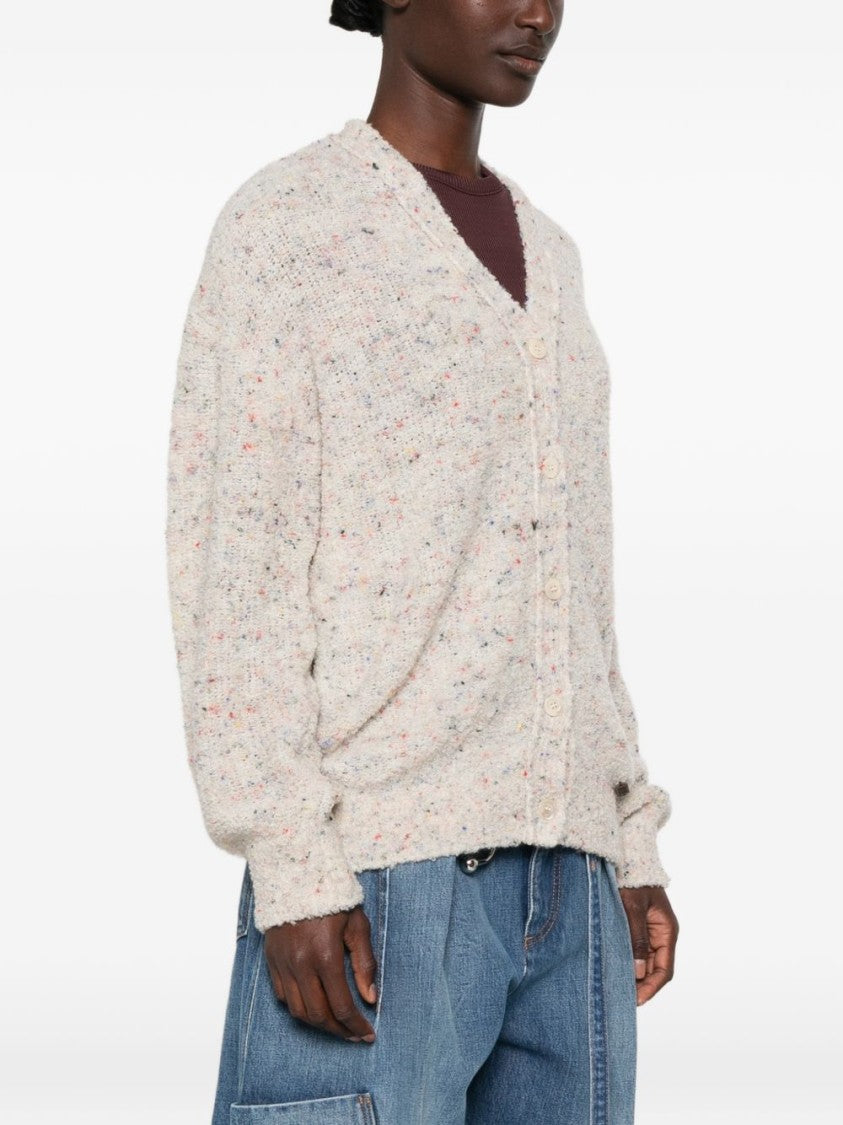 Moschino Teddy Bear Motif Bouclé Knit Sweater - Beige