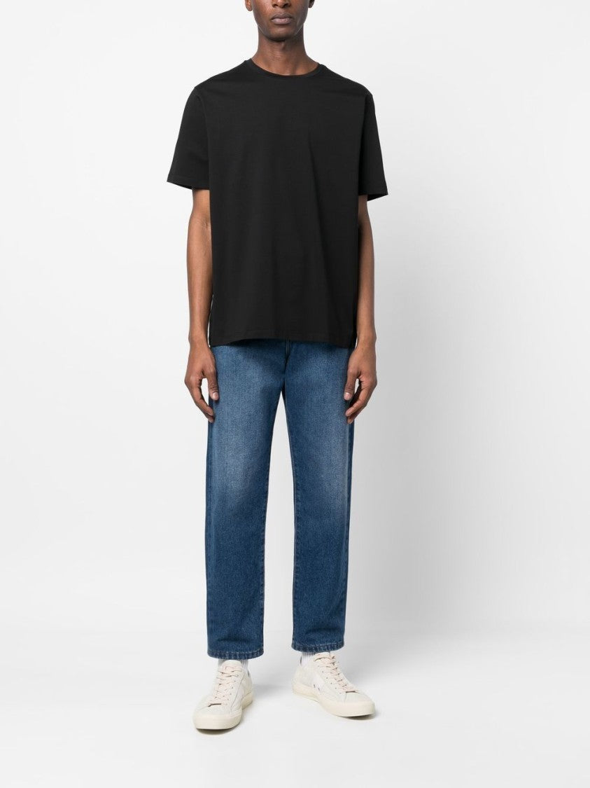 Herno Black Stretch-Cotton Logo T-Shirt