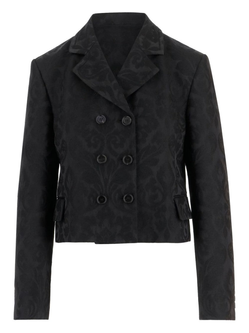 Chloé Double-Breasted Fitted Jacket In A Wool-Mix Jacquard