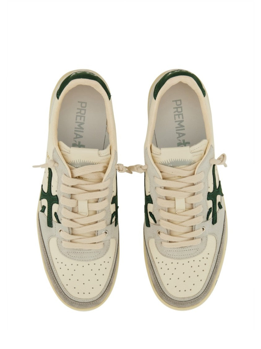 Premiata Low-Top Sneakers With Perforated Detailing And Distinctive Logo