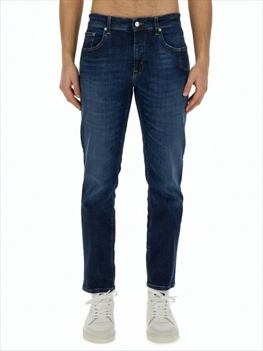 Department Five Slim Fit Denim Pants With Tapered Leg And Distinctive Accents