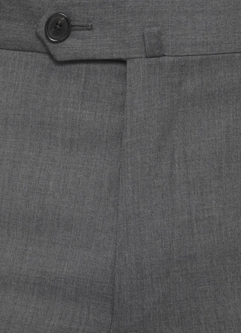 Caruso Grey Peak Lapel Wool Suit