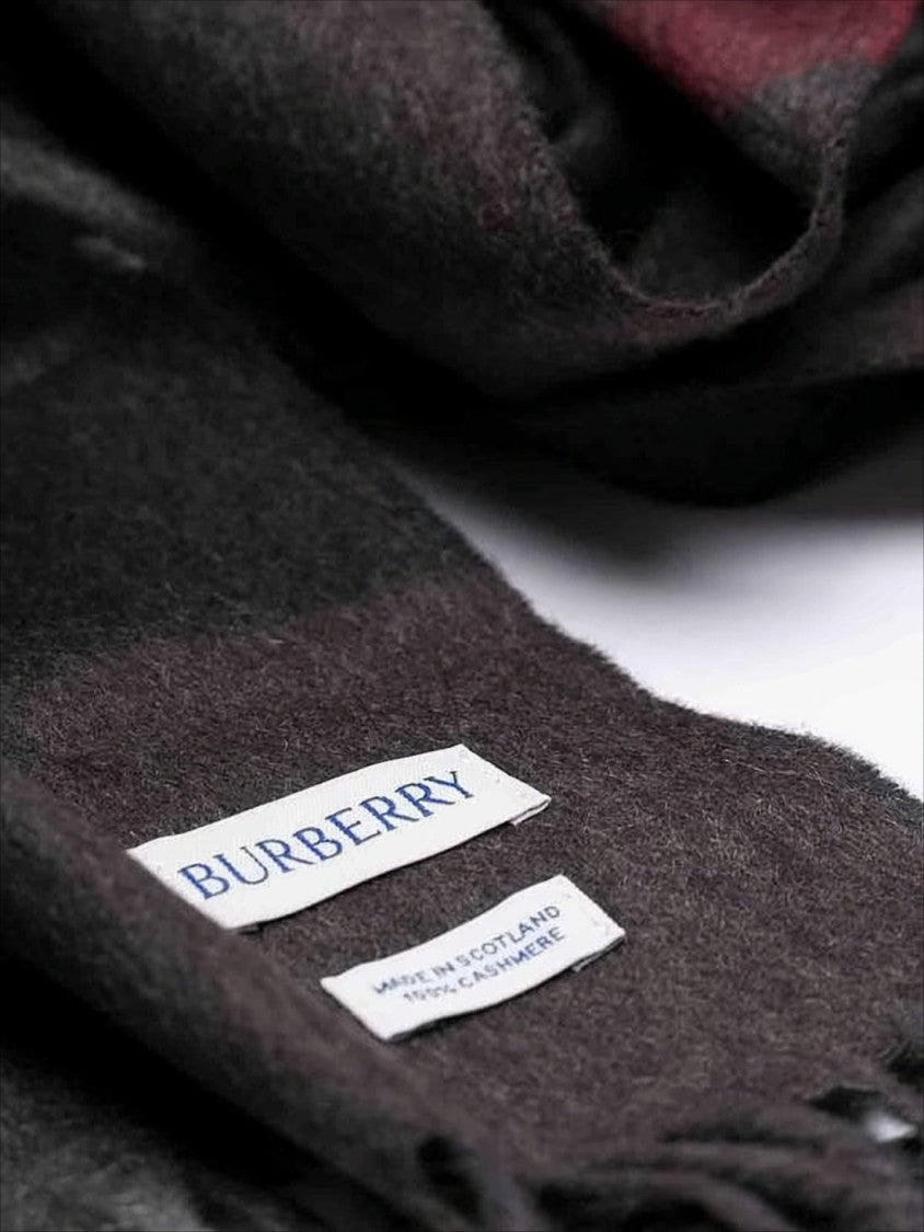 Burberry Cashmere Scarf With Fringed Ends