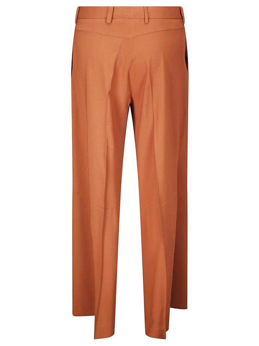 Alberto Biani Straight-Leg Stretch Viscose Trousers With Hook Closure