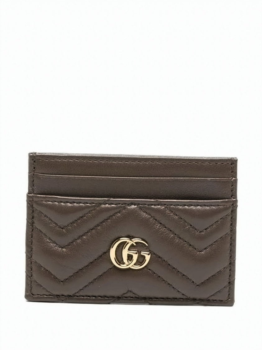 Gucci Quilted Leather Gg Marmont Card Wallet