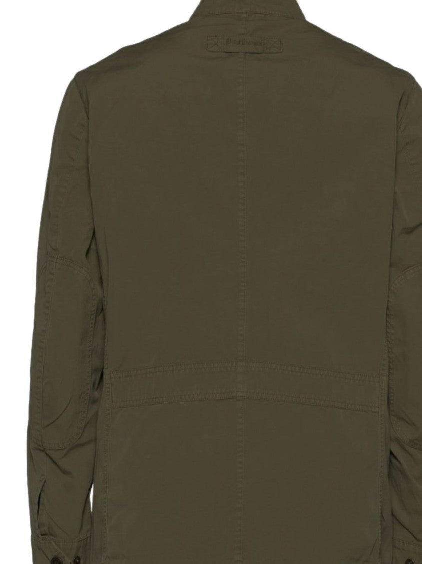 Barbour Button Fastening Casual Jacket With Patch Pockets And Corduroy Collar