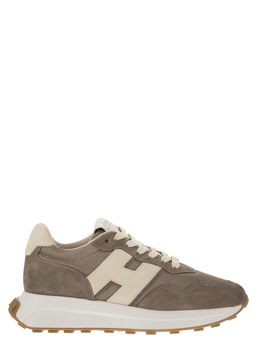 Hogan H641 - Leather And Canvas Trainers