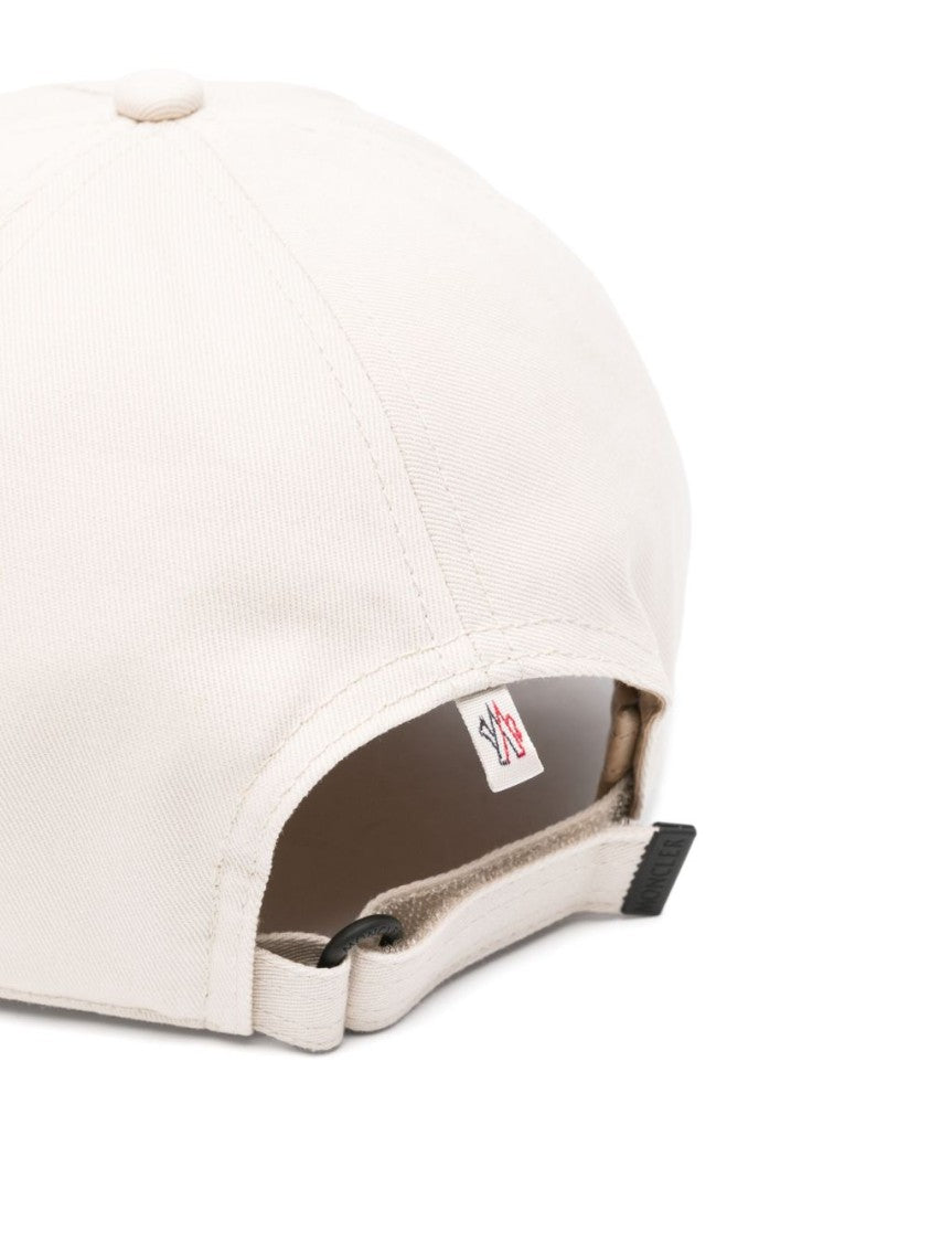 Moncler Grenoble Classic Beige Cap With Embroidered Logo