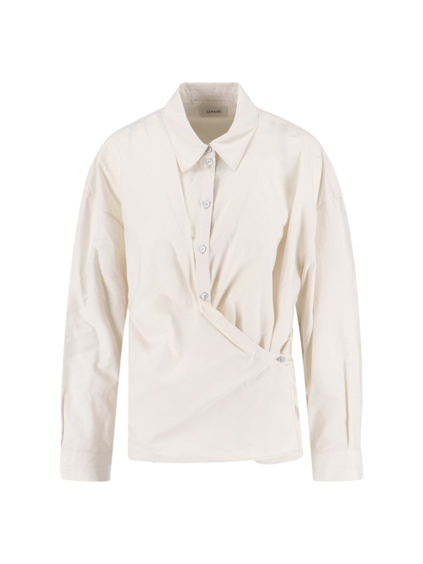 Lemaire Draped Shirt – Cream