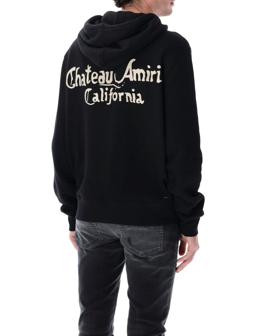 Amiri Ma Chateau Logo Cotton Zip Hoodie
