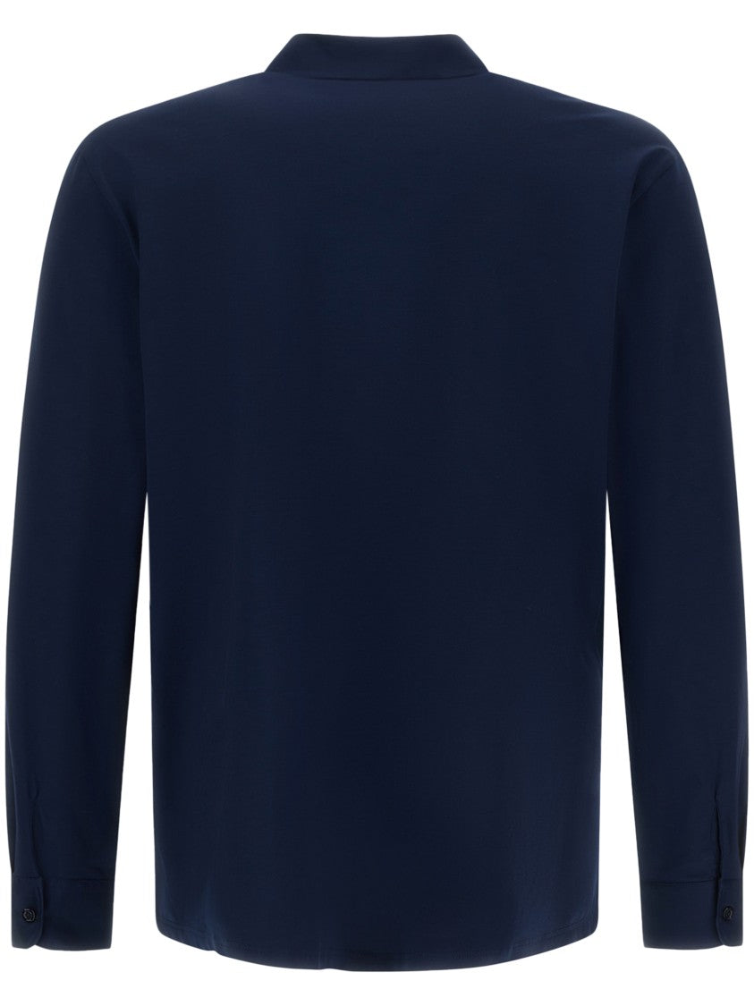 Herno Long-Sleeve Casual Shirt With Classic Collar And Button-Down Front