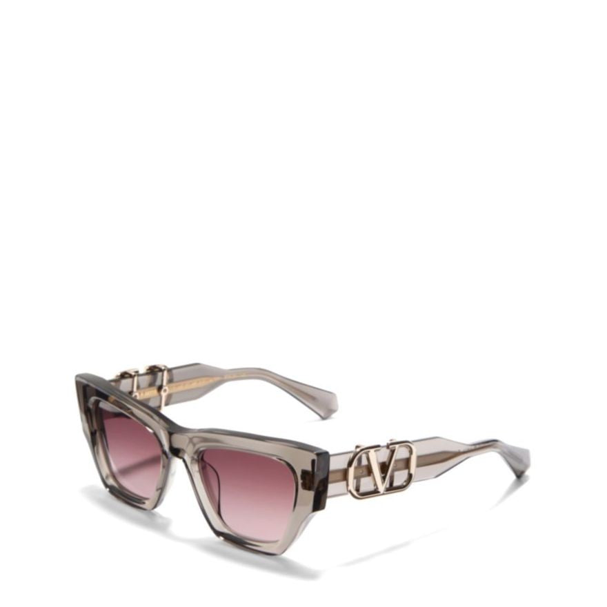Valentino V - Sette Translucent Angular Frame Sunglasses