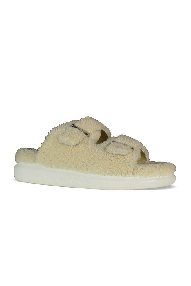 Alexander Mcqueen Shearling-Lined Slides