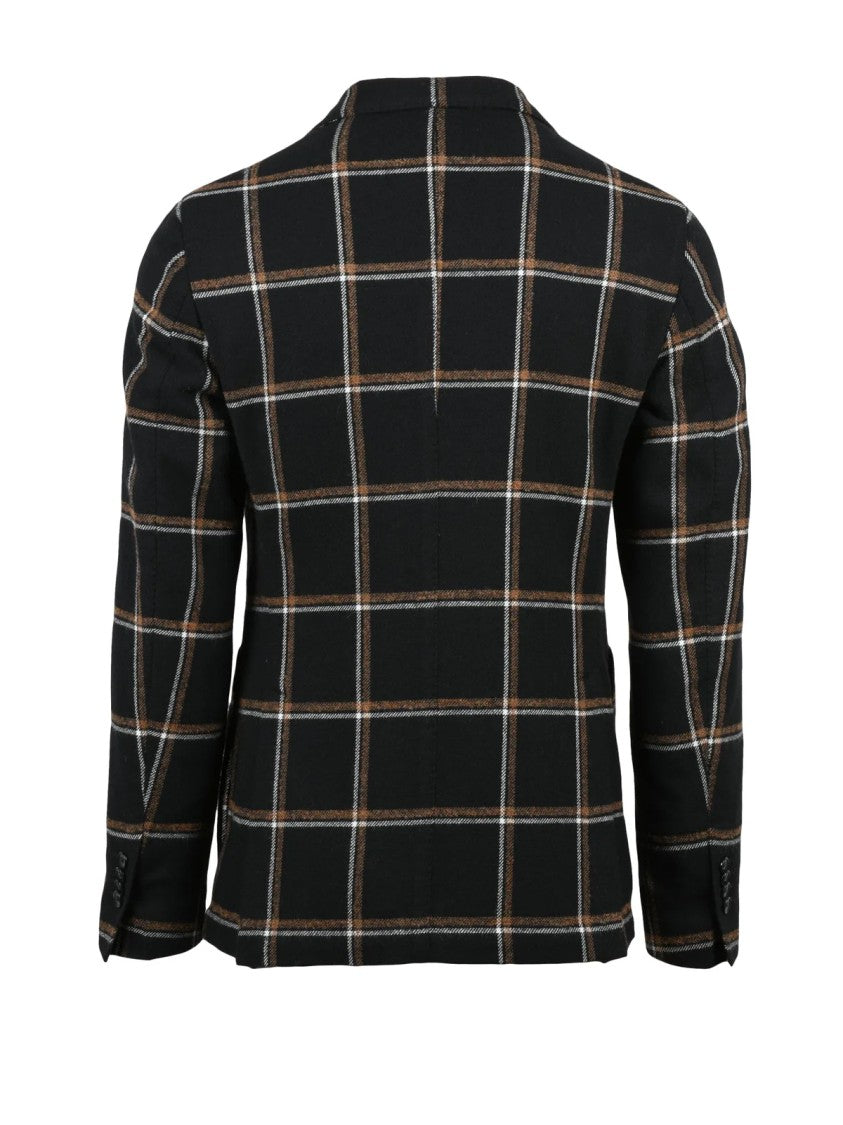 Luigi Bianchi Double-Breasted Jacket With Check Pattern And Tailored Fit