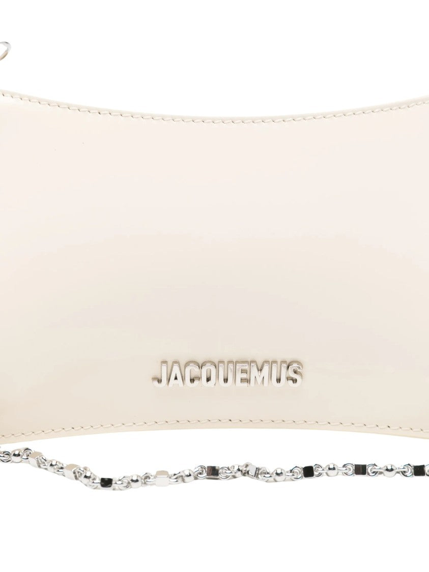 Jacquemus White Leather Le Petit Bisou Shoulder Bag