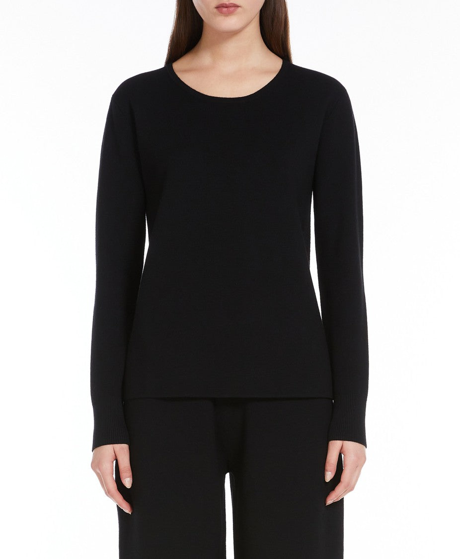Max Mara Fitted Black Long-Sleeve Top