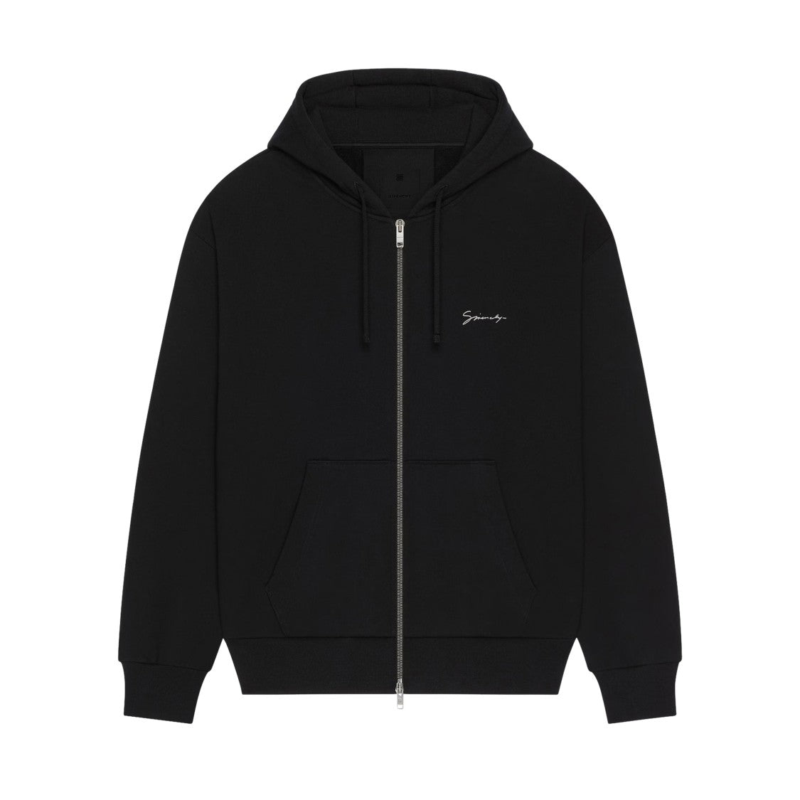 Givenchy Black Cotton Hoodie With Graphic Prints