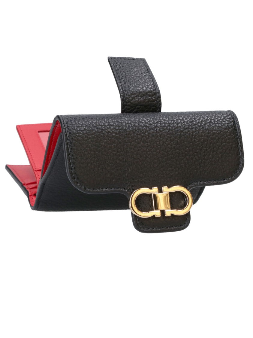 Ferragamo "Gancini" Cardholder – Black