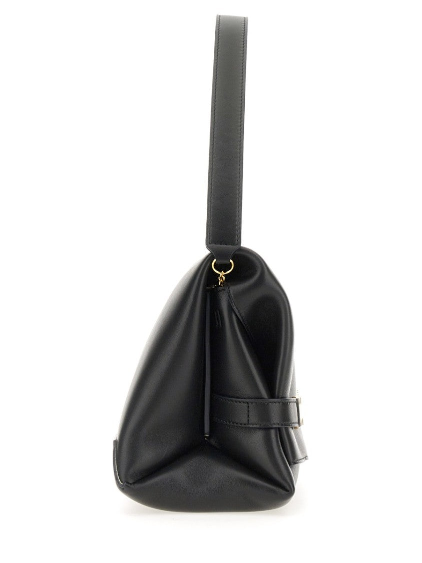 Victoria Beckham Black Pochette Gold Chain Shoulder Bag