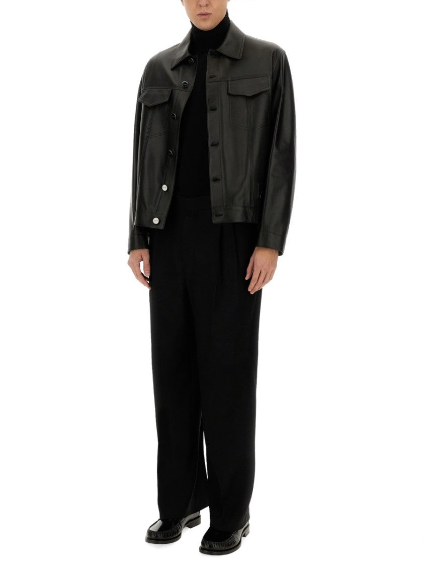 Fendi Cropped Blouson Jacket With Classic Collar