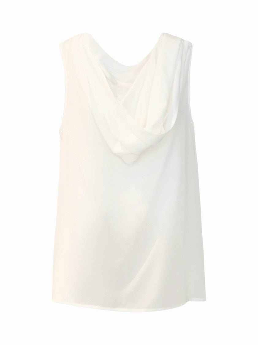 P.A.R.O.S.H. Sweet Ivory Crepe De Chine Blouse