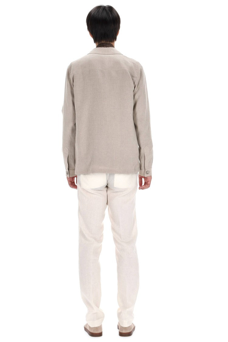 Herno Linen Buttoned Jacket