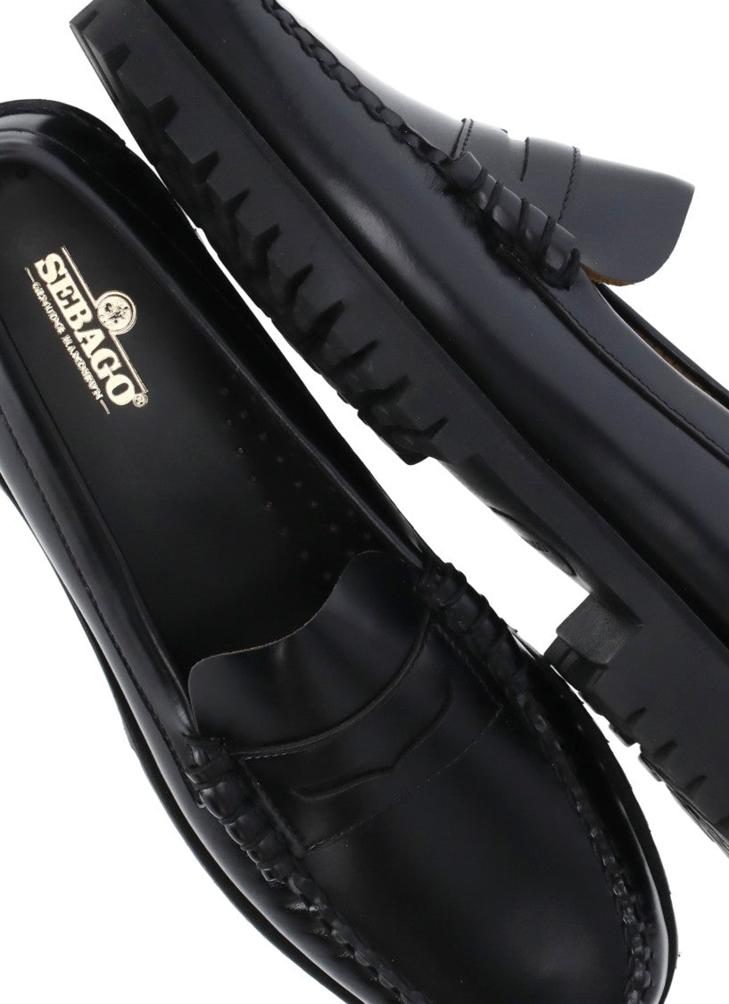 Sebago Black Patent Leather Commando Loafers