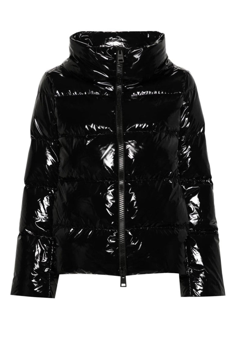 Herno Cropped Black Puffer Jacket