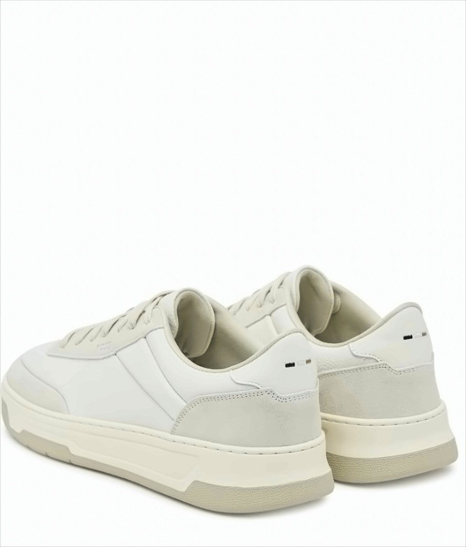 Boss Low-Top Sneakers With Tumbled Leather