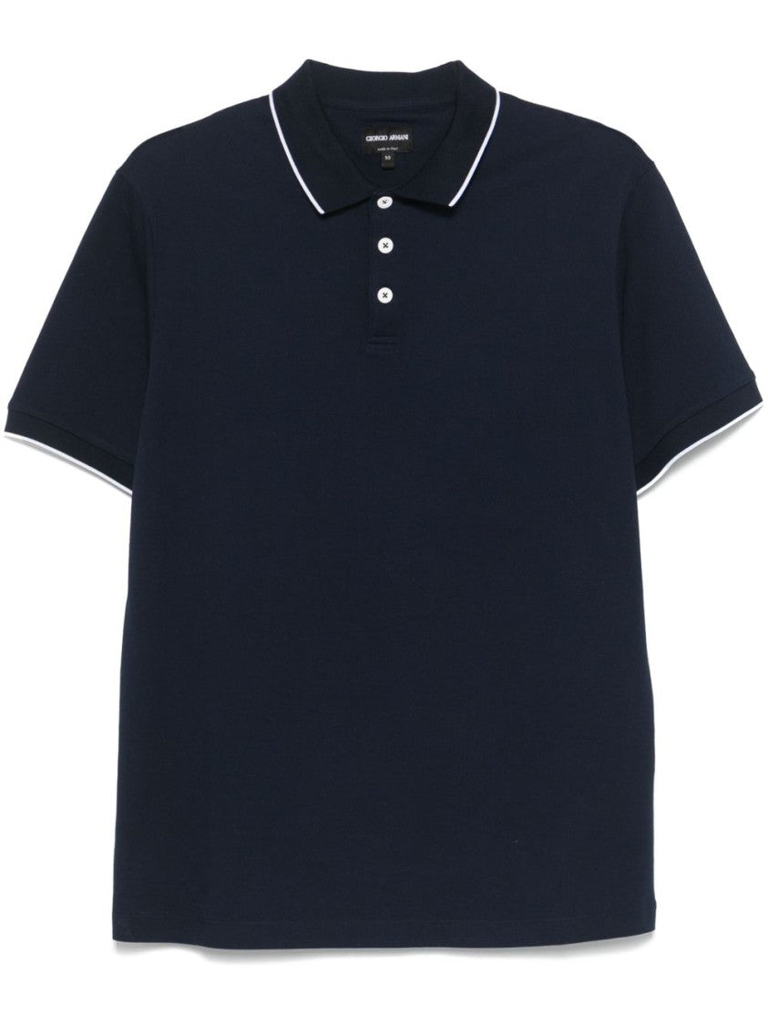 Giorgio Armani Navy Blue Polo Shirt