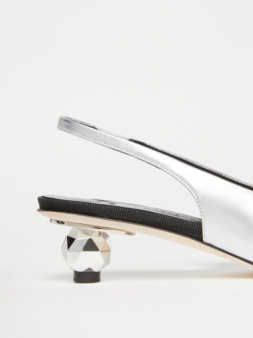 Max Mara Slingback Shoes With Faceted Boule Heel