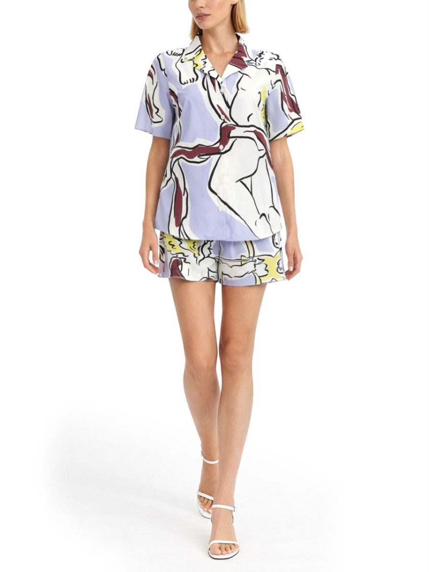 Tory Burch Abstract Print Button Down Shirt