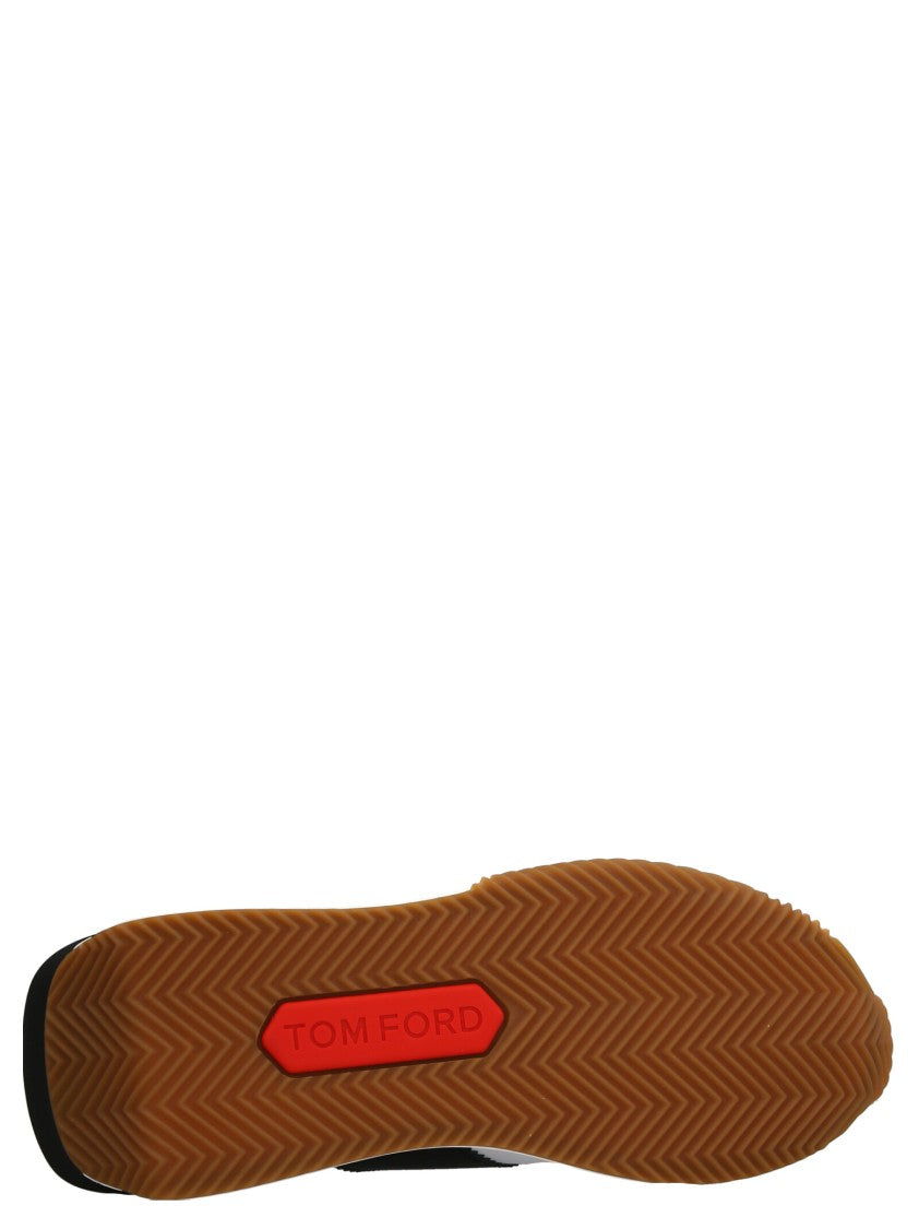 Tom Ford Logo Leather Sneakers