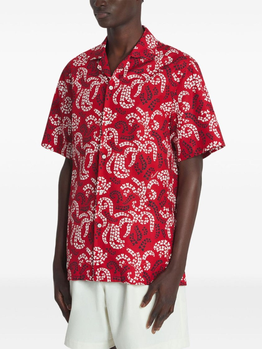Lanvin Cuban Collar Short-Sleeved Shirt