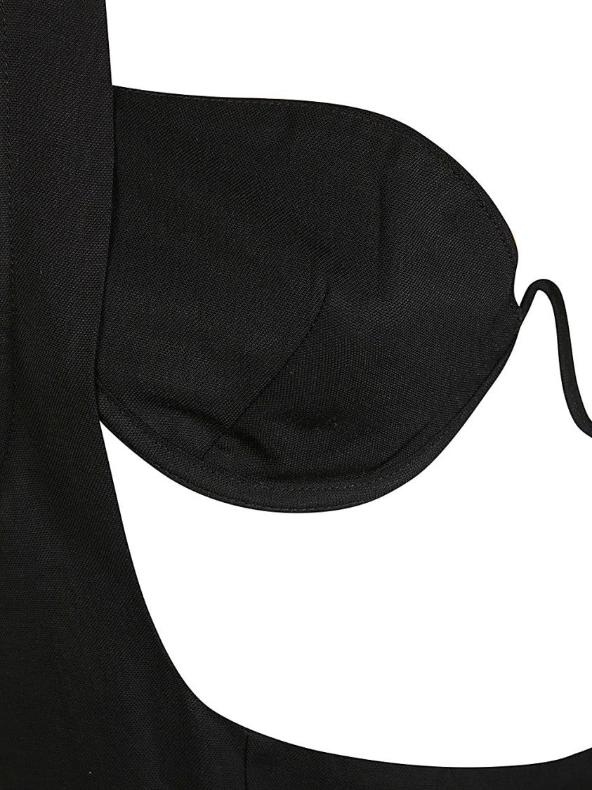 Ziah Black Logo Midi Dress