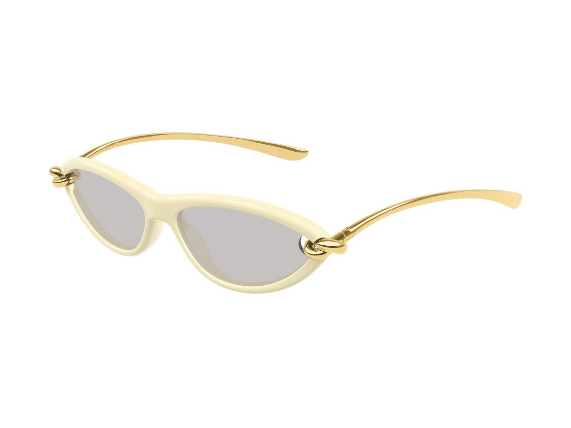 Bottega Veneta Gold Bv1390s Glossy Cat-Eye Sunglasses