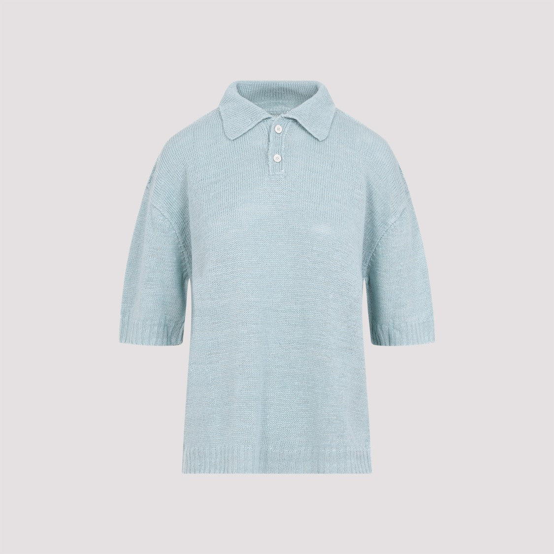 Maison Margiela Light Blue True Hemp Polo Shirt