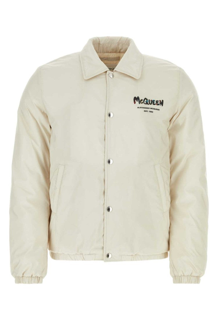 Alexander Mcqueen Sand Polyester Padded Jacket